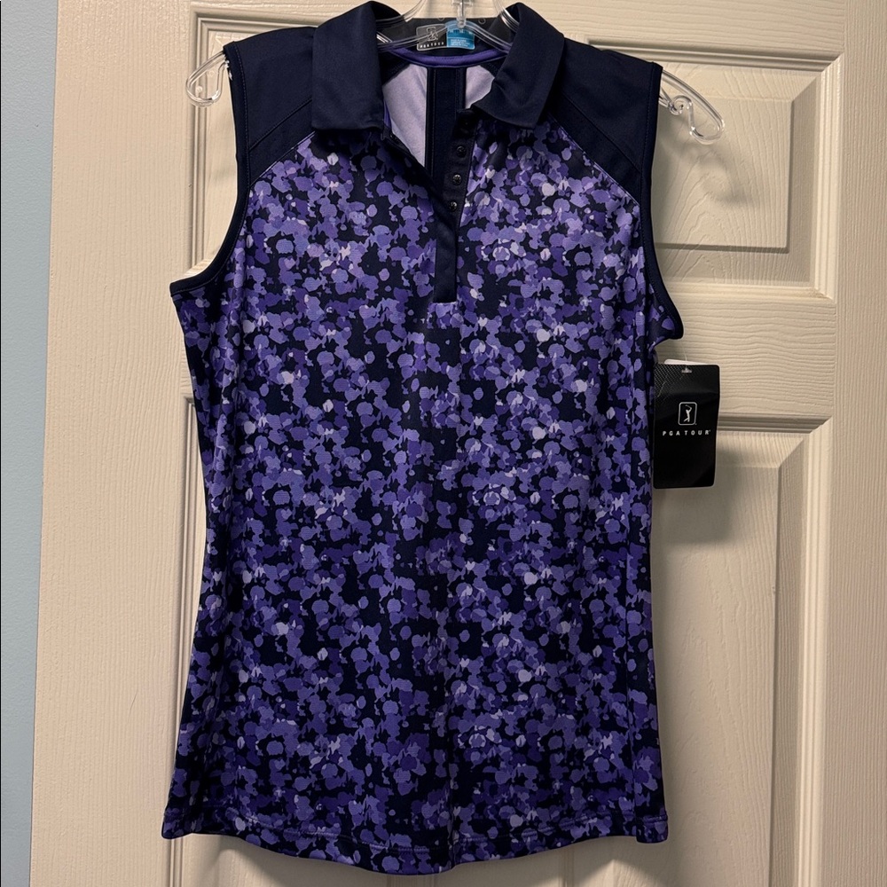 PGA TOUR WOMENS GOLF TOP SIZE M 🟪BRAND NEW w TAGS!!